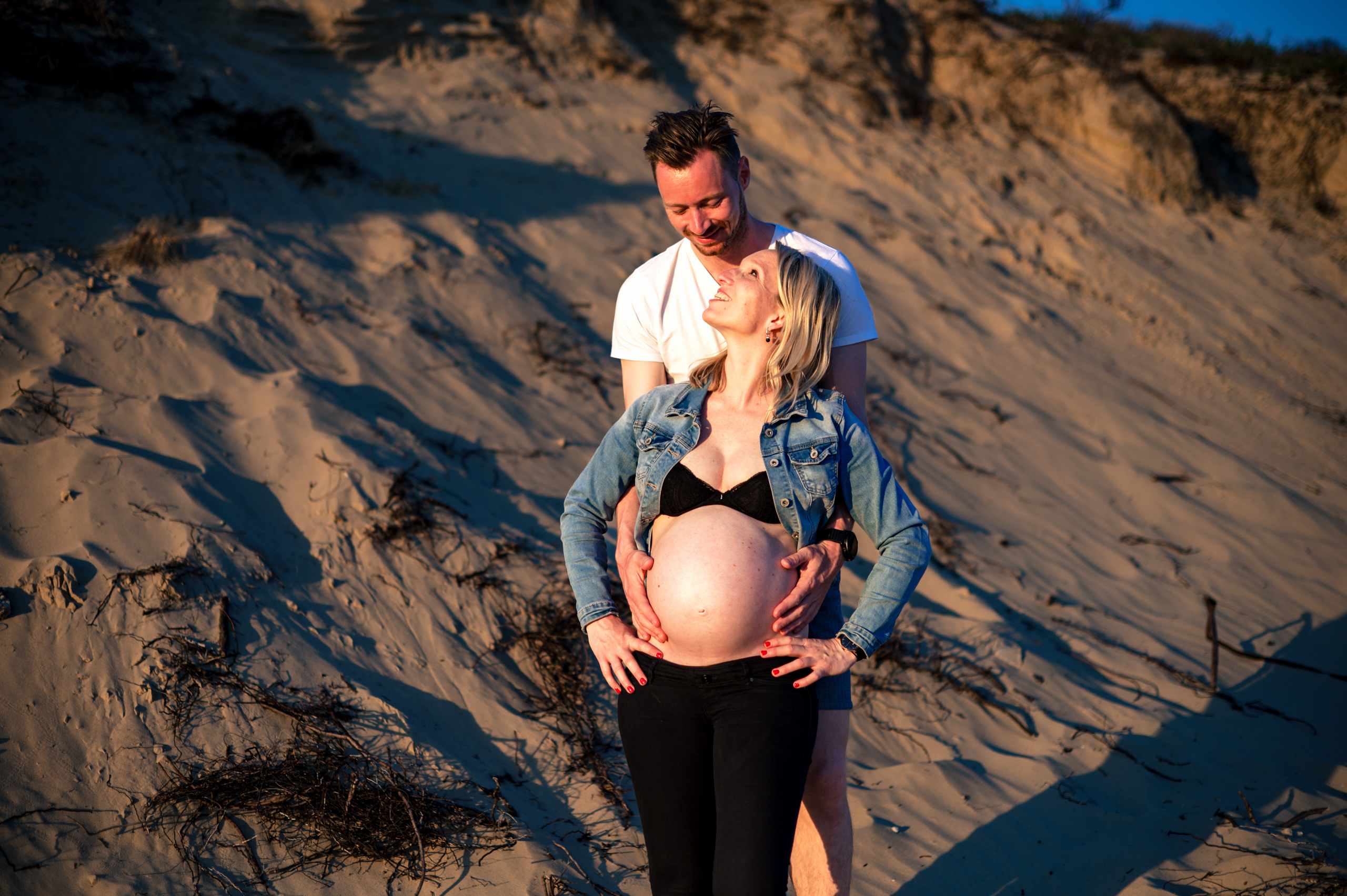 zwangerschapsshoot kijkduin zonsondergang